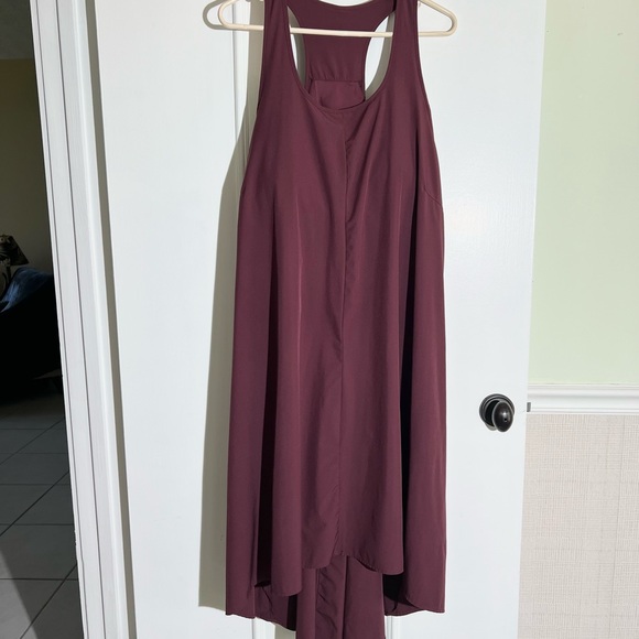 HALARA Sleeveless High Low Dress in Burgundy - Picture 8 of 8